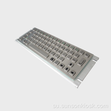 Keyboard Braille Metal sareng Touch Pad